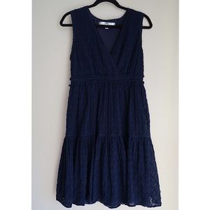 Max Studio | Navy Blue A Line Midi Dress